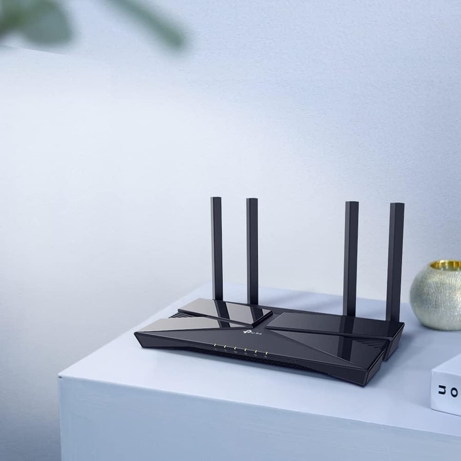 مقوي tplink راوتر لاسلكي ثنائي النطاق من الجيل التالي واي فاي 6 AX1800 ميجابت في الثانية يدعم وان ميشوحدة معالجة مركزية