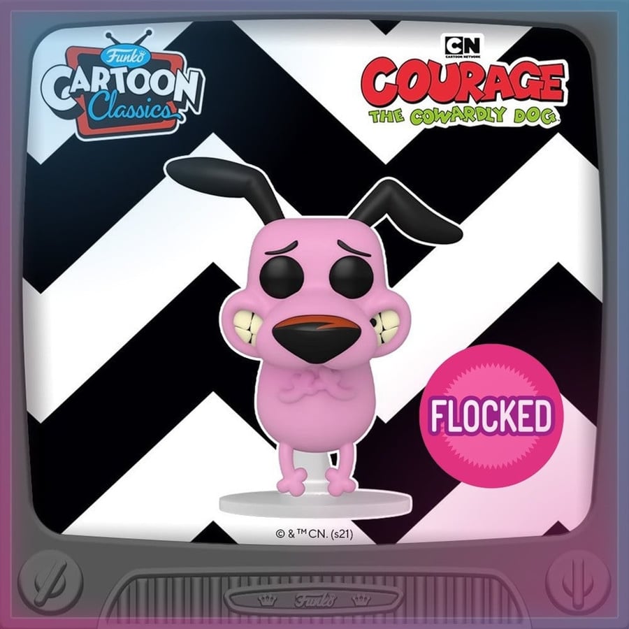 (EXC) Funko Pop! Animation: Courage - Courage The Cowardly Dog Flocked