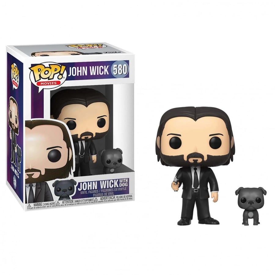 Funko Pop! Movies: John Wick - John in Black Suit with Dog Buddy