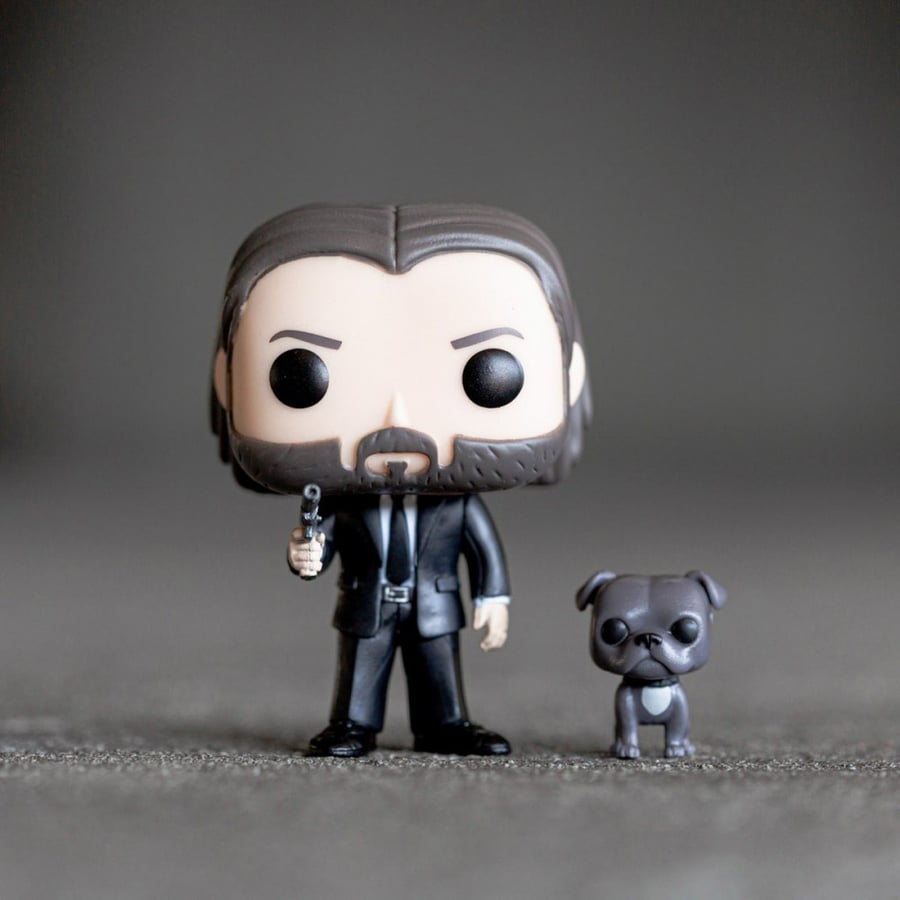 Funko Pop! Movies: John Wick - John in Black Suit with Dog Buddy