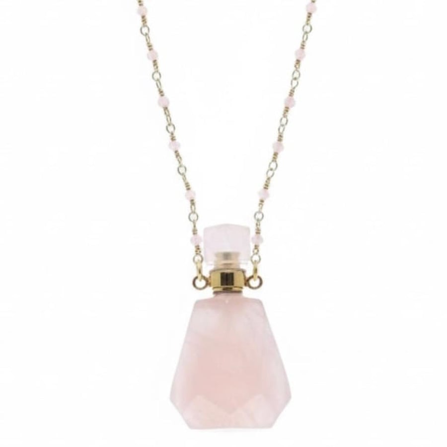 عقد التولة حجر Rose Quartz