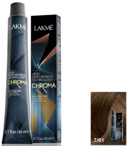Lacmi Cromia dye without ammonia light brown ash gray number 7/61