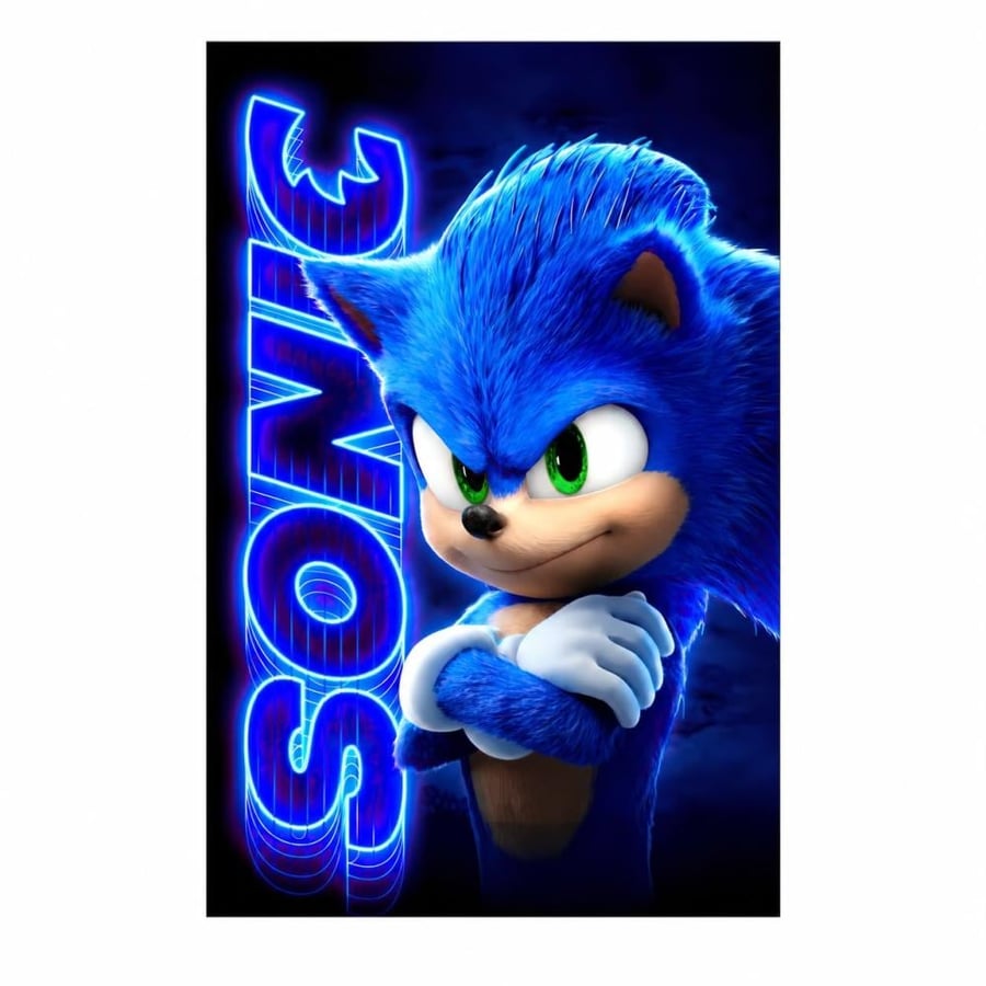 بوستر فني لعبة سونيك – Sonic Art Poster