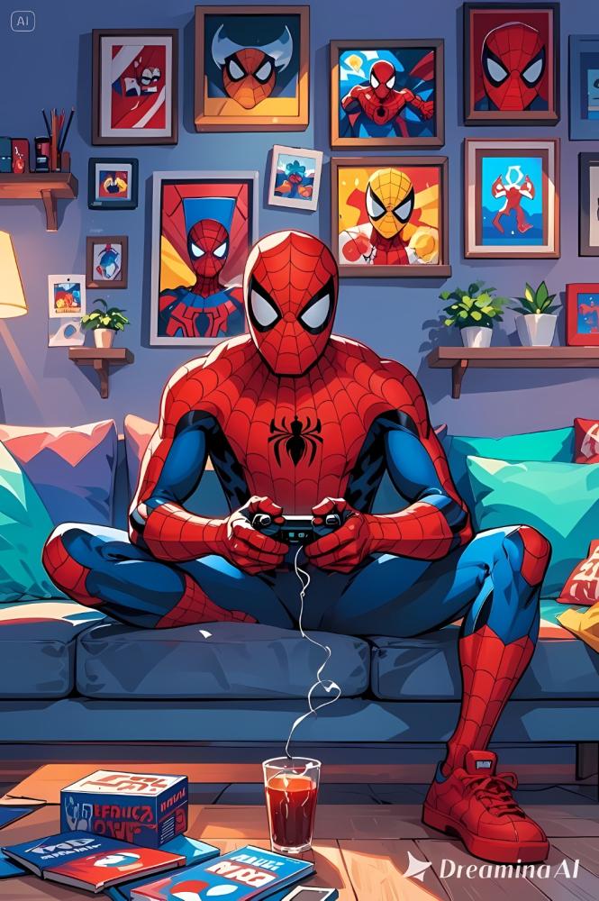 بوستر فني لشخصية سبايدرمان – Spider Man Art Poster