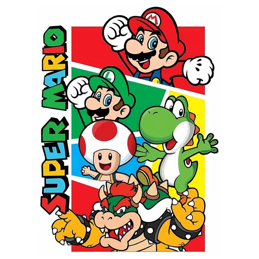 بوستر فني لعبة سوبر ماريو  – Super Mario Art Poster