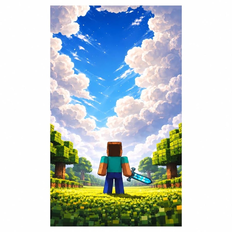 بوستر فني لعبة ماين كرافت – MineCraft Art Poster