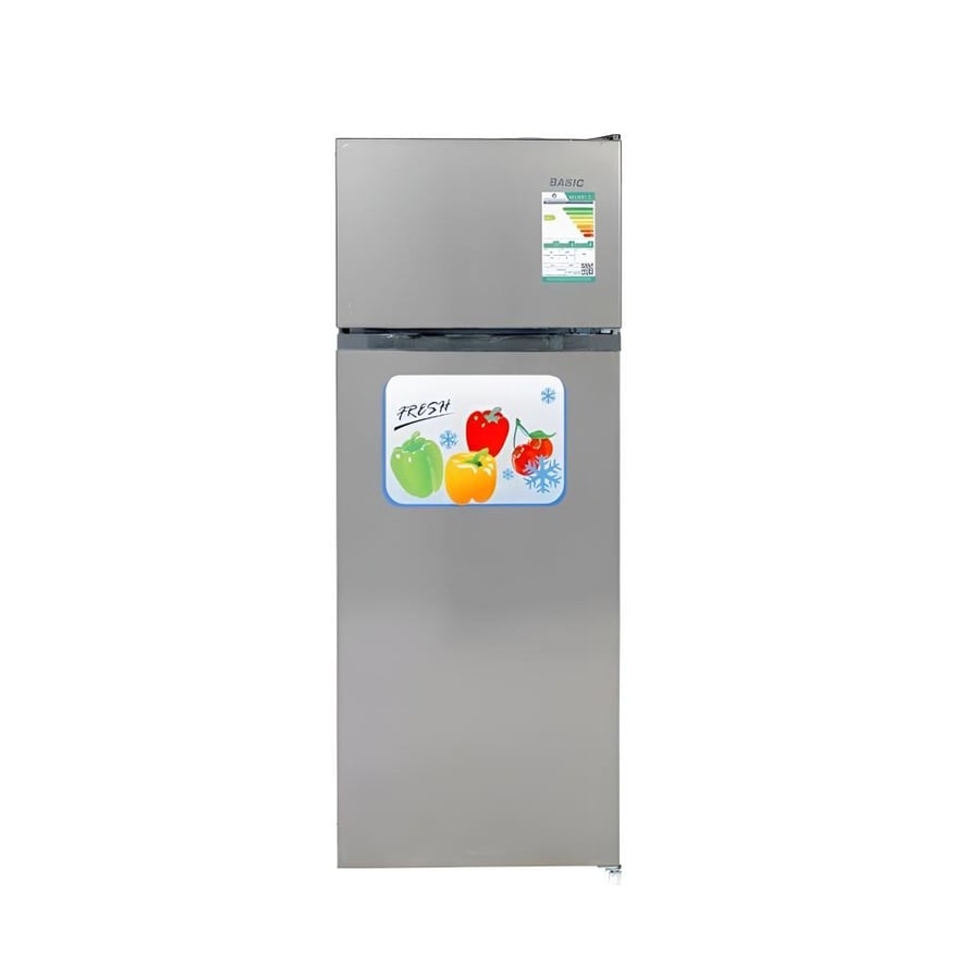 بيسك ثلاجة بابين - 7.4 قدم مكعب - فضي - BRD-D240ML SS