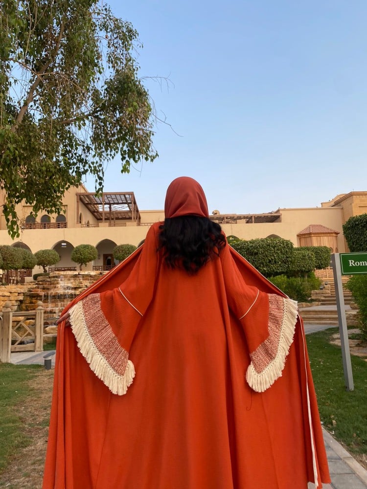 A-line Abaya crepe with a wide design