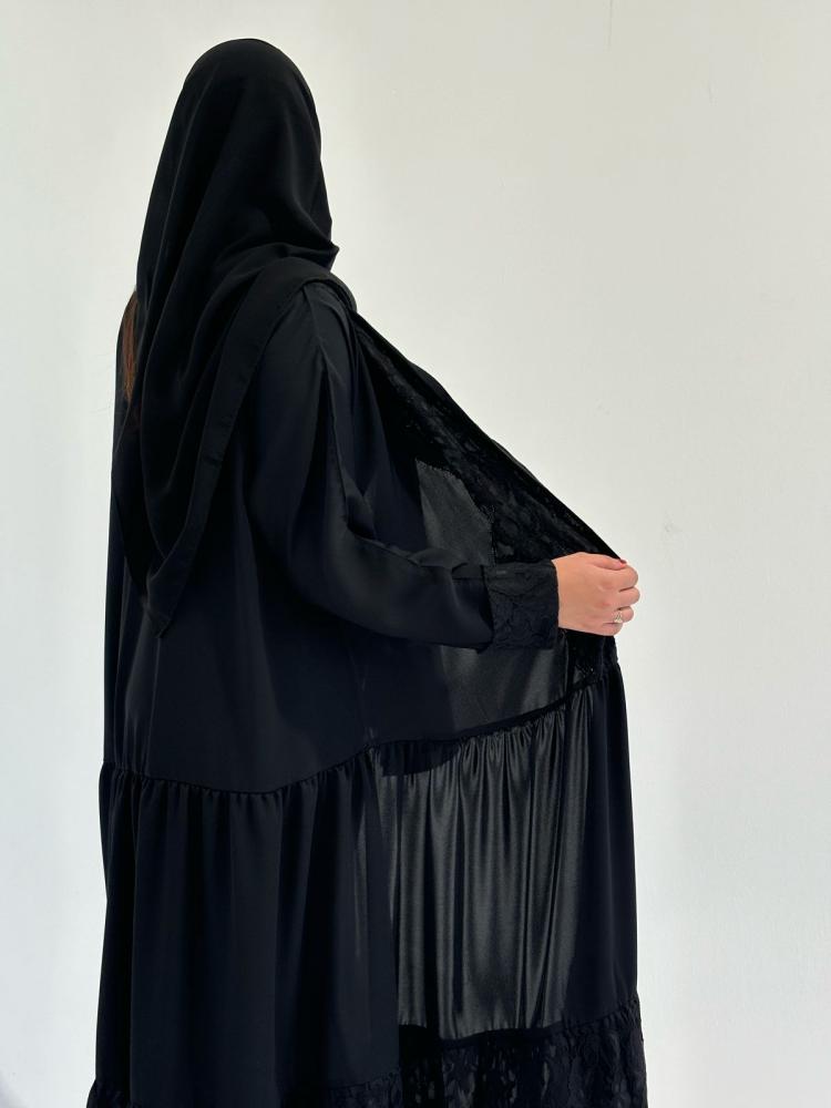 عباية قصة رفلز اسود