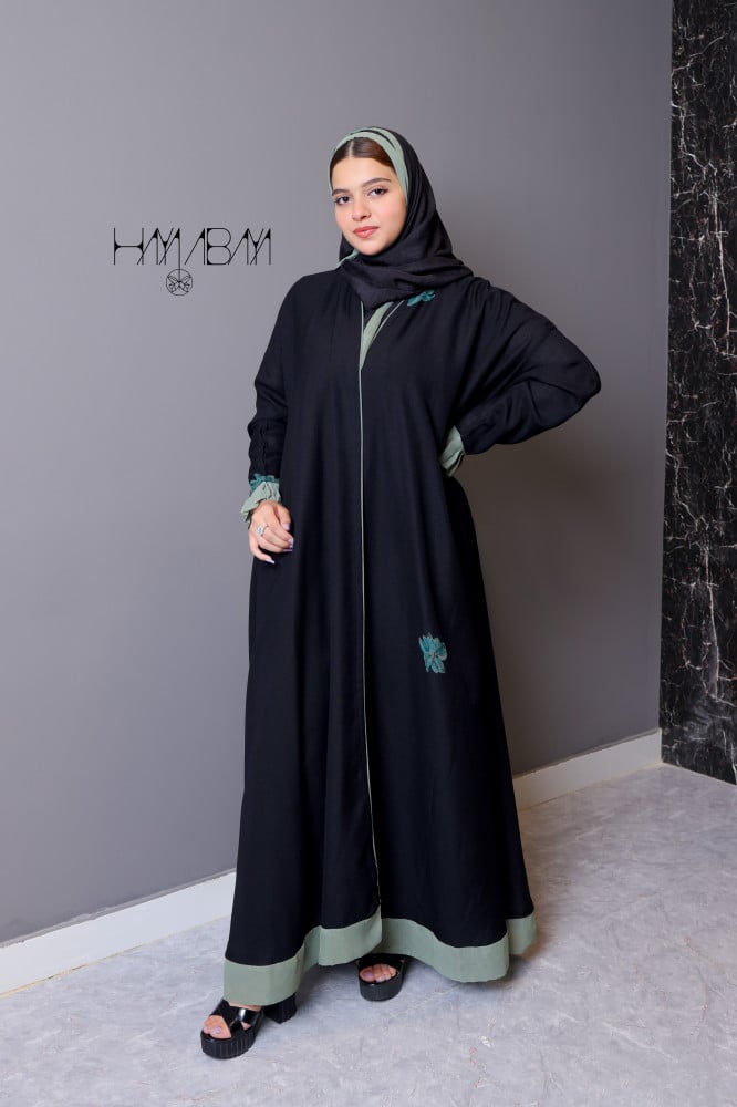 عباية كشميلون كلوش بطباعة ورد