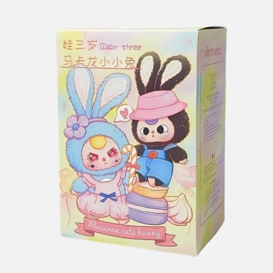 Baby Three Macaron Cute Bunny blind box الاصلي