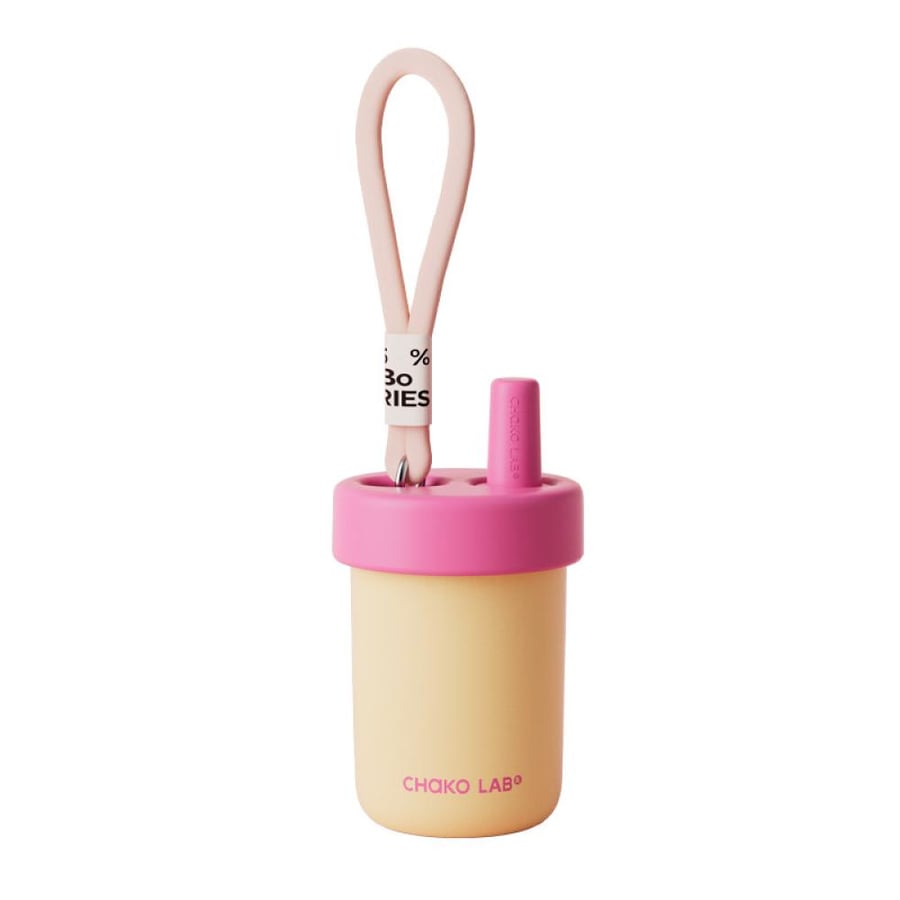 BO BO THERMOS بينك واصفر