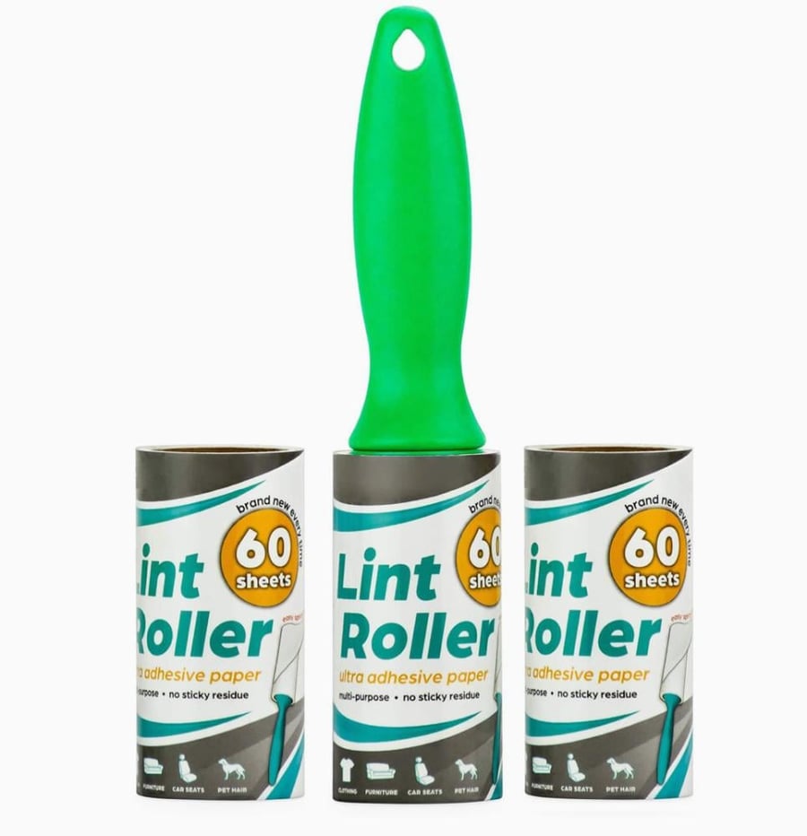 بكرة ازالة شعر الوبر - رول لتنظيف شعر القطط العناية بالقطط Lint Roller