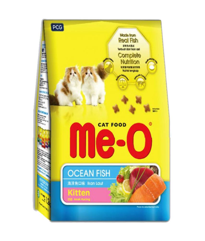 مي أو طعام جاف للقطط الصغيرة Me-O Kitten Ocean Fish- متجر قطتي الجميلة