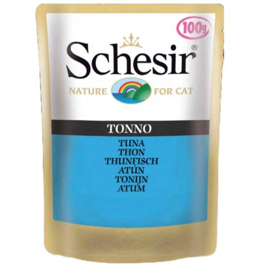 شيزر اظرف طعام رطب للقطط  شرائح التونة اظرف رطبة للقطط Schesir Tuna