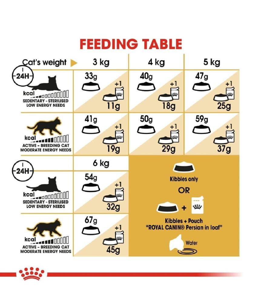 رويال كانين طعام جاف للقطط البالغة القطط الفارسية Royal canin Persian