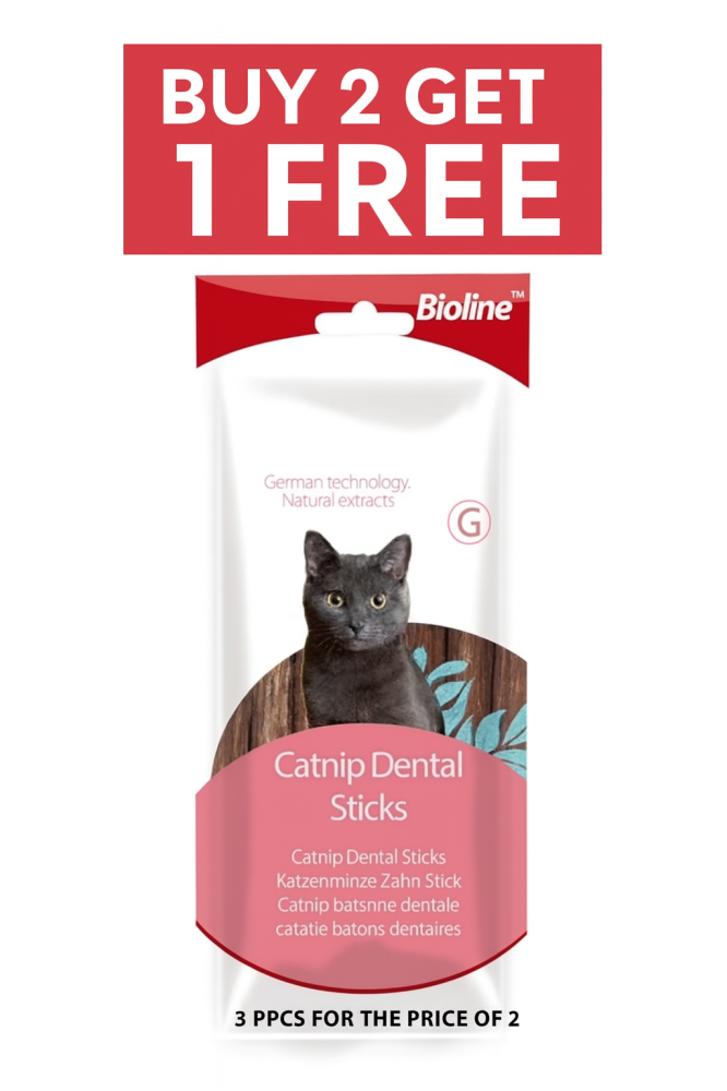 بايولاين أعواد النعناع البري للعناية بالأسنان BioLine Catnip Dental Sticks