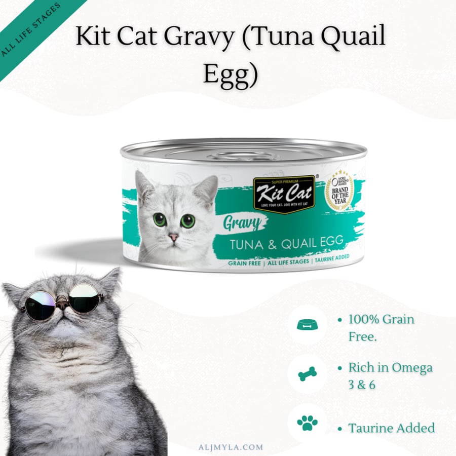 معلبات كت كات جرافي تونا مع البيض بالمرق Kit Cat Gravy Tuna Quil Egg