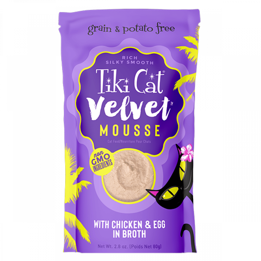اظرف قطط رطبة تيكي كات فيلفت موس السالمون - Tiki Cat Velvet Mousse