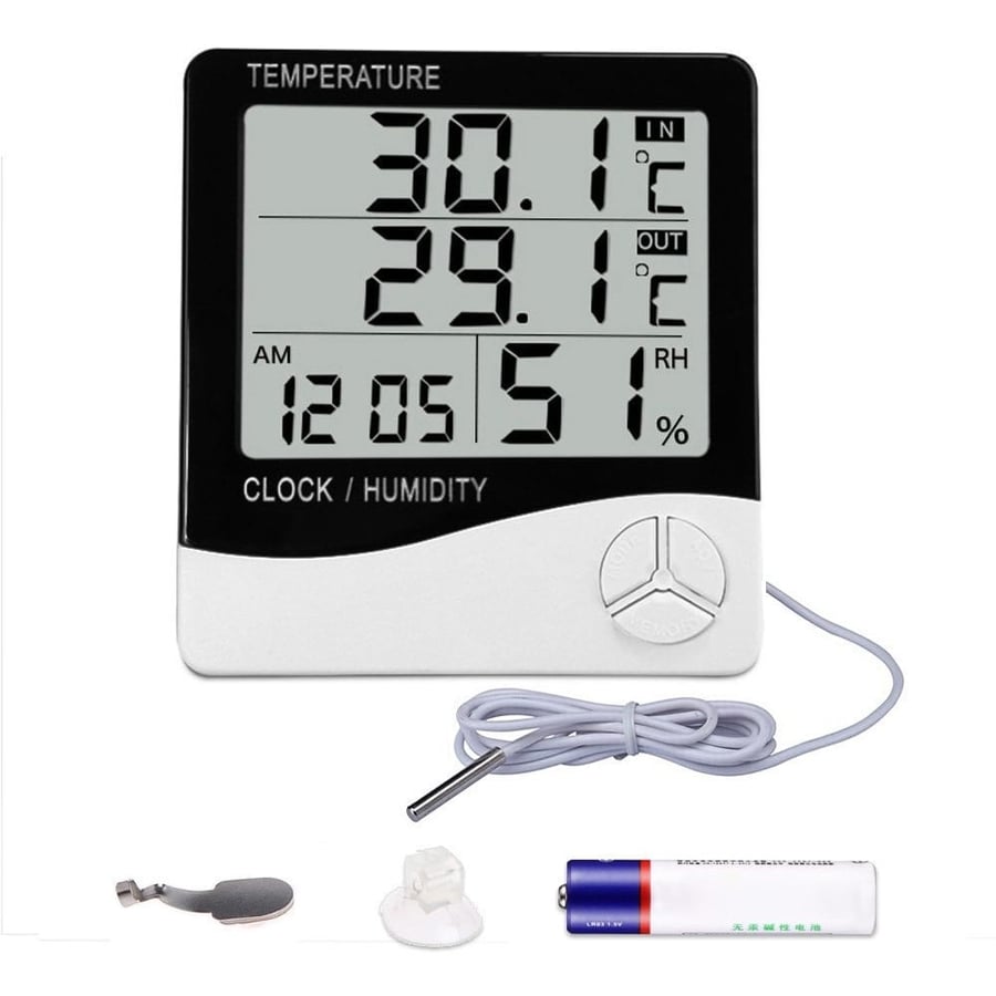 مقياس درجة حرارة ورطوبة شاشةLCD TEMPERATURE - متجر قطتي الجميلة