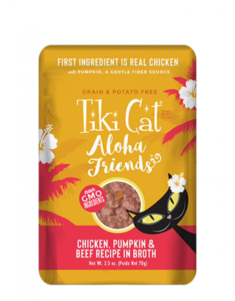 تيكي كات الدجاج مع اليقطين واللحم Tiki Cat Aloha - متجر قطتي الجميلة