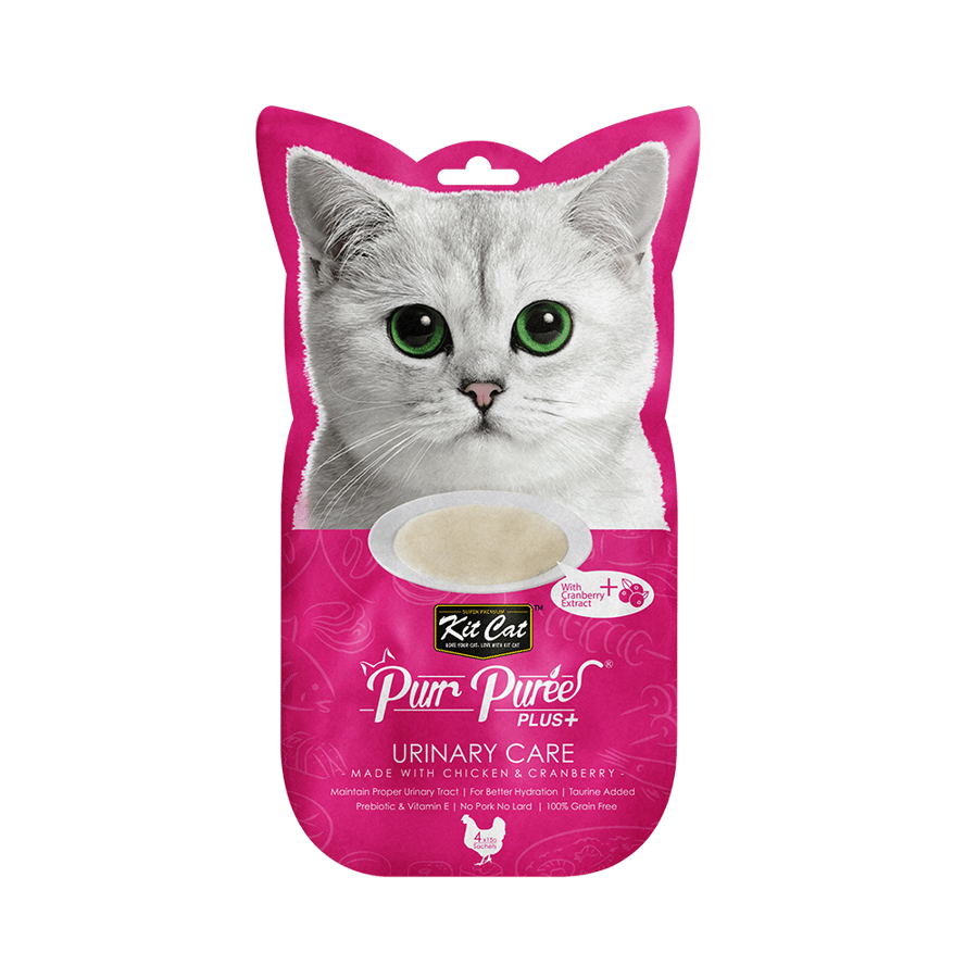 مكافآت قطط كت كات للعناية بالمسالك البولية Kit Cat Purr Puree Plus