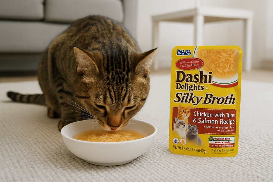 Inaba Dashi Delights Silky Broth طعام رطب للقطط اينابا داشي طعام القطط