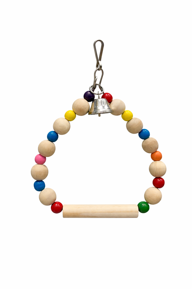 لعبة ارجوحة طيور خشبية ملونة Bird Wooden Swing Toy