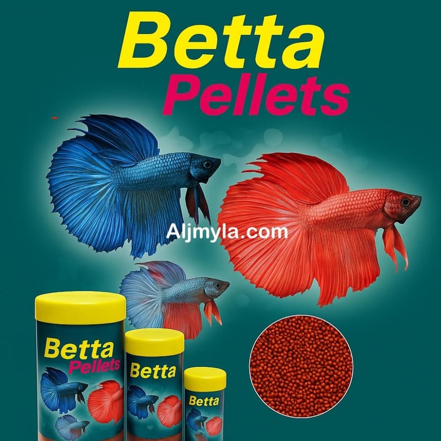 طعام سمك الفايتر اكل سمك الفايتر AQUAV BETTA Pellets متجر قطتي الجميلة