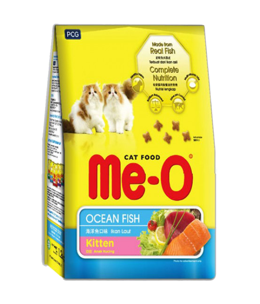 مي أو طعام جاف للقطط الصغيرة Me-O Kitten Ocean Fish- متجر قطتي الجميلة