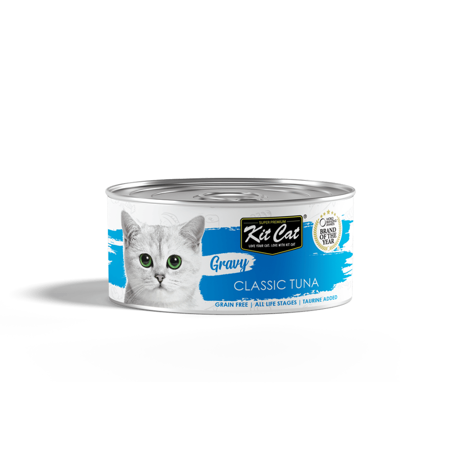 معلبات كت كات جرافي تونا بالمرق Kit Cat Gravy Tuna Classic اكل قطط رطب