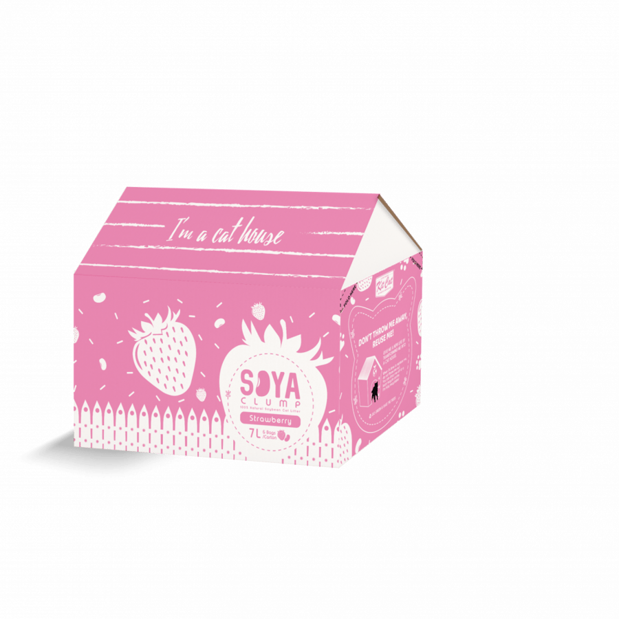 كت كات رمل الصويا رائحة الفراولة KITCAT SOYA CLUMP - متجر قطتي الجميلة