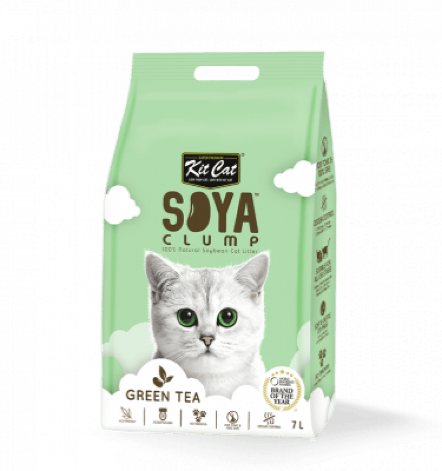 كت كات رمل الصويا رائحة الشاي KITCAT SOYA CLUMP - متجر قطتي الجميلة