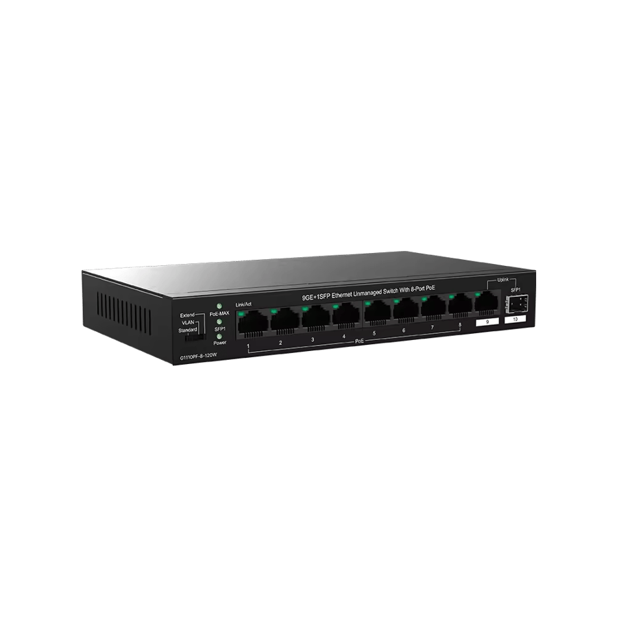 سويتش Tenda TEG1110PF-8-120W Gigabit PoE – 8 منافذ PoE + SFP