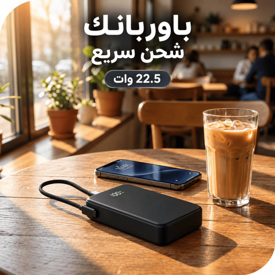 باور بانك بقوة 20000mAh اسود