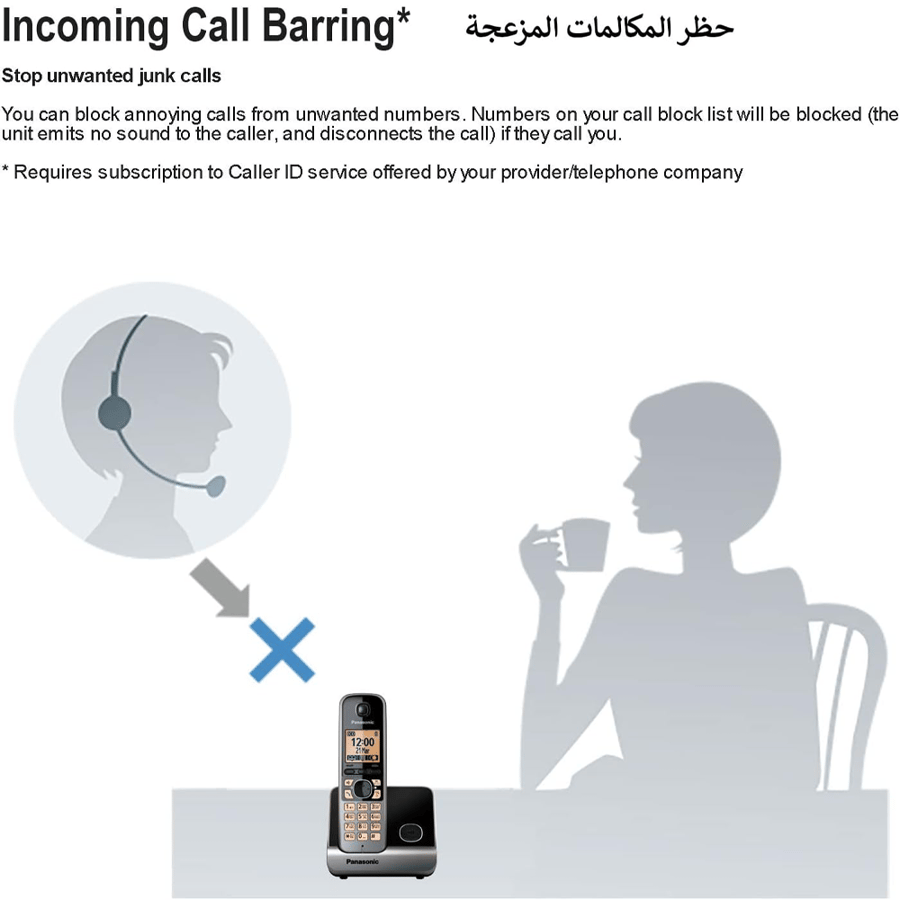 تلفون باناسونيك لاسلكي تلفونين