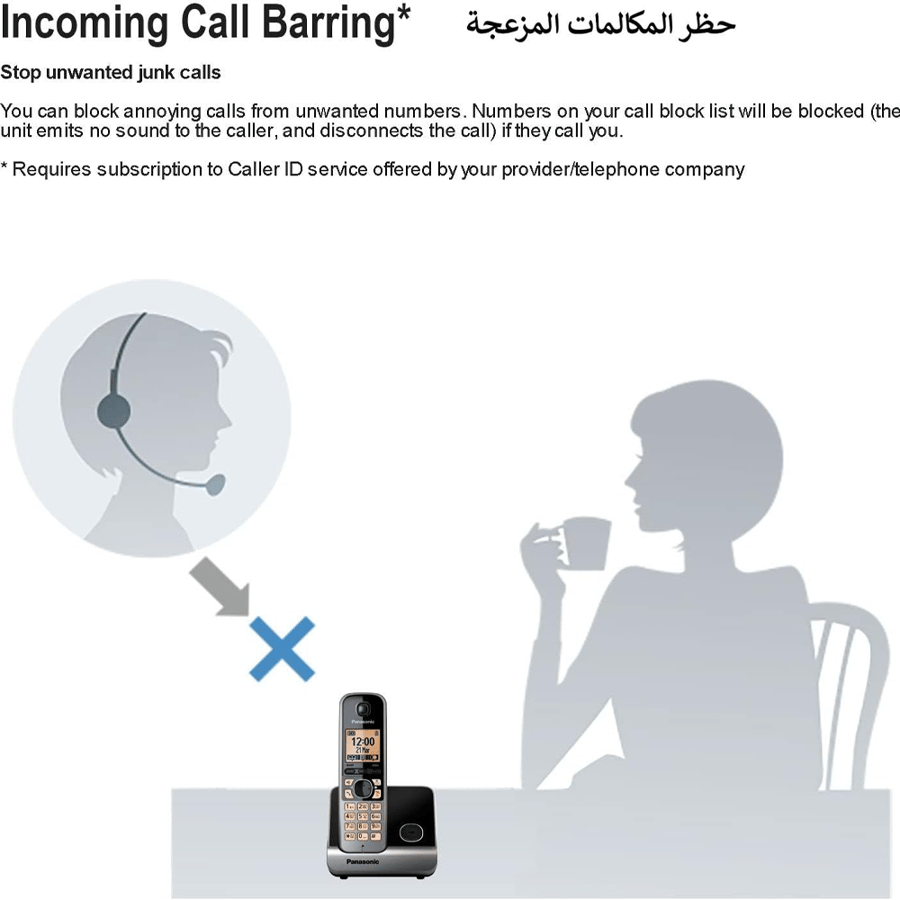 هاتف لاسلكي بانسونيك KX-TG6711