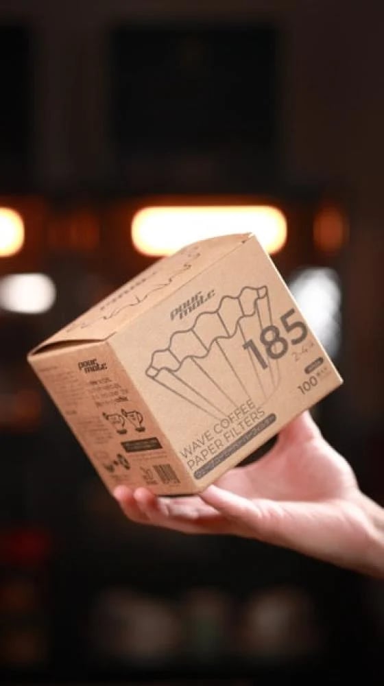 Wave Shape Coffee Paper Filter 185 (100 Sheets) - Pourmate