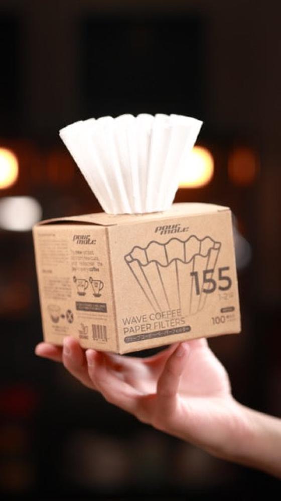 Wave Shape Coffee Paper Filter 155 (100 Sheets) - Pourmate