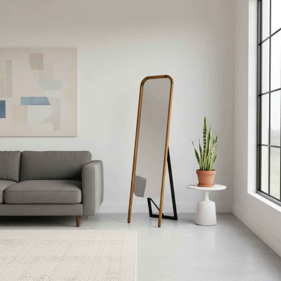 A modern decorative mirror with a luxurious design