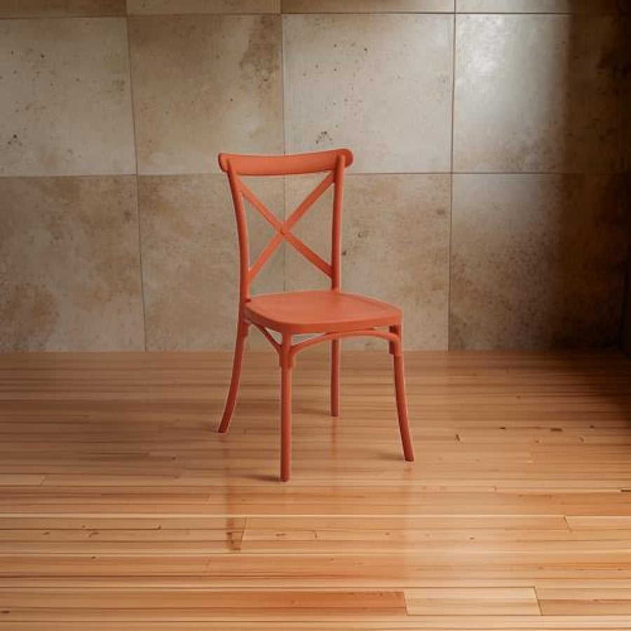 Single orange chair