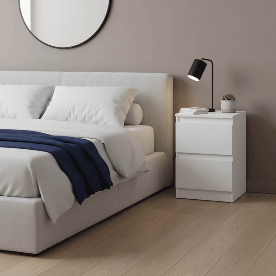كمدينو 2درج فاخر وعصرى - (k Y142 WHITE(40+40+55)CM)
