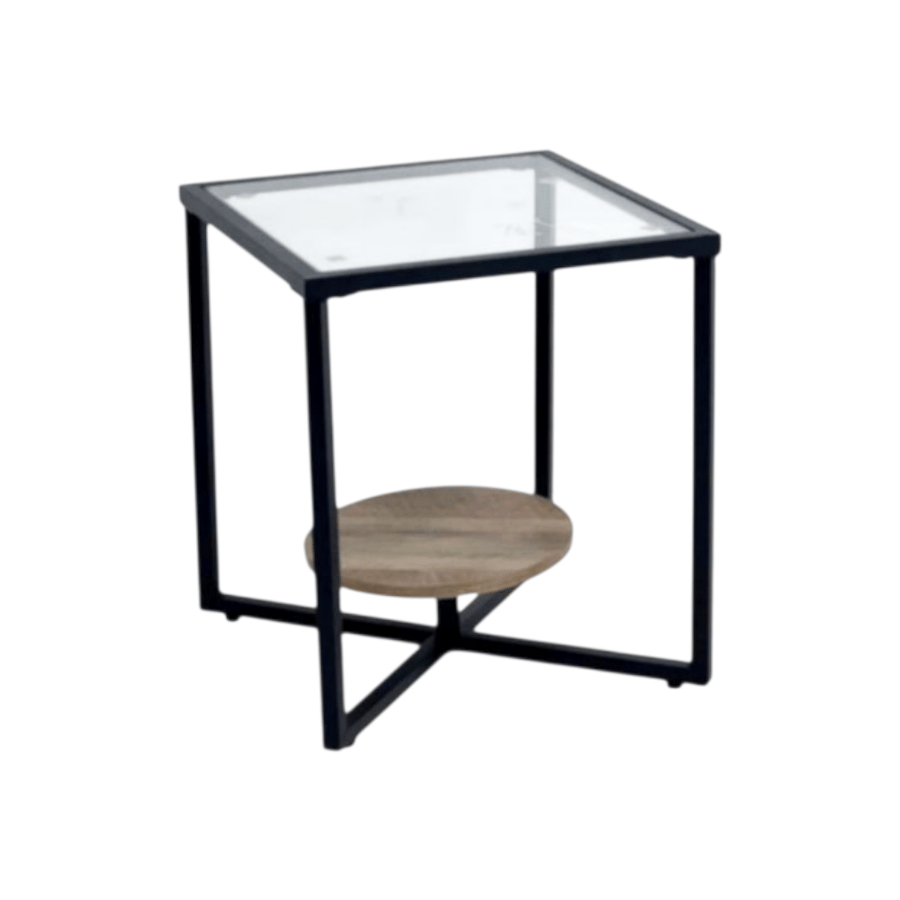 Glass serving table size 45*45, height 52