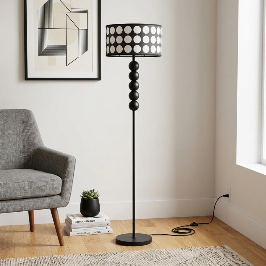 Long black lamp shade