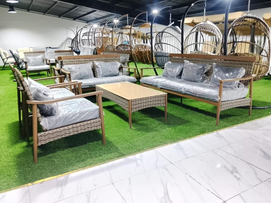 Aluminum sofa set for 7 persons modern