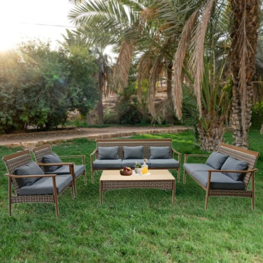 Aluminum sofa set for 7 persons modern