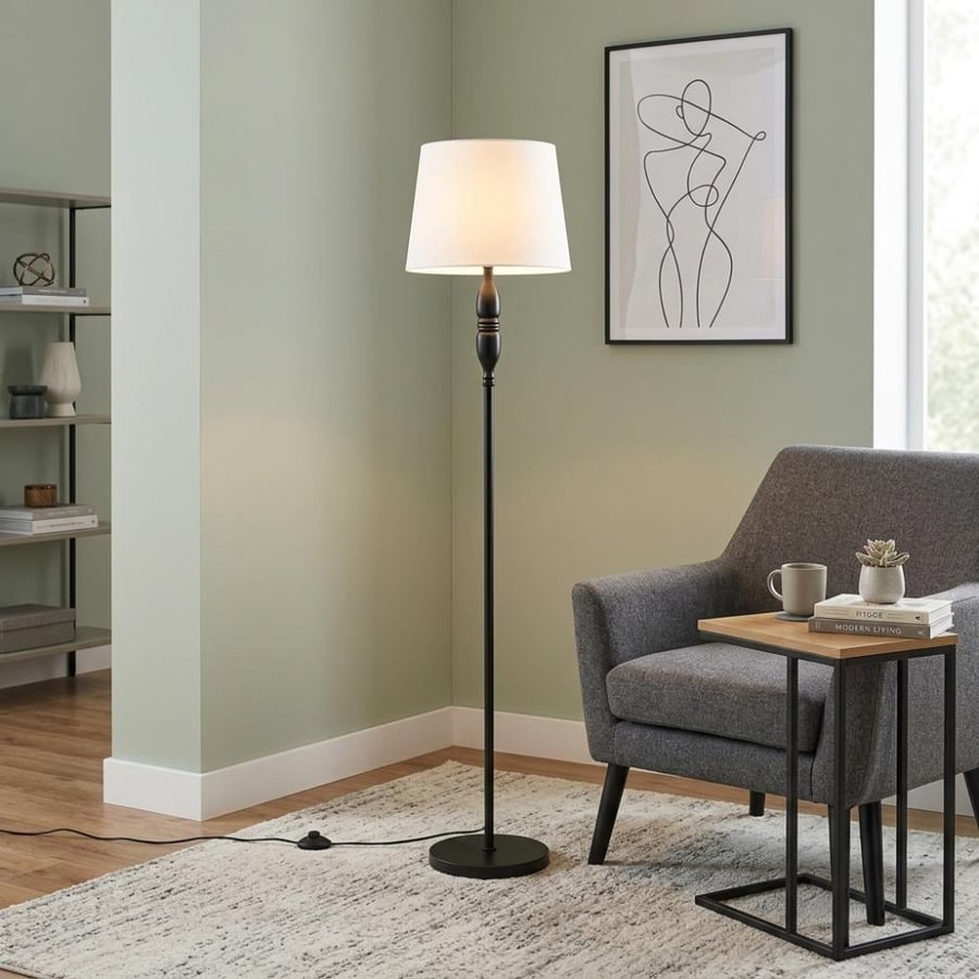 Tall lamp with a unique design