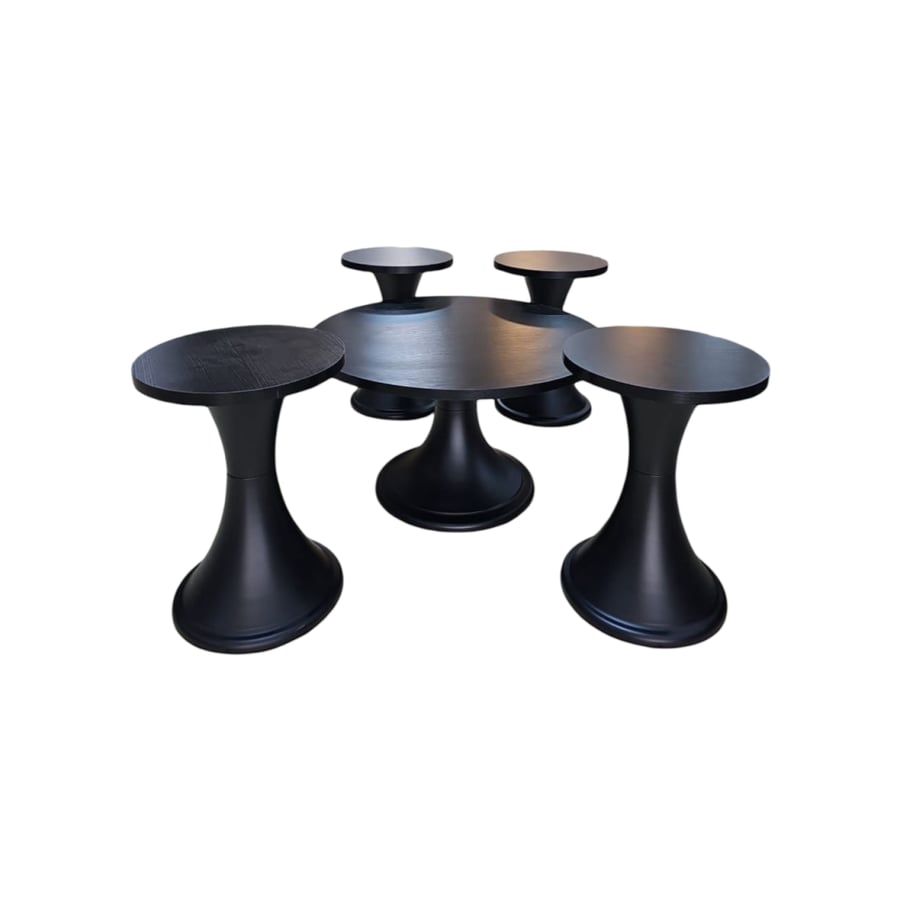 Wooden table set with a luxurious touch