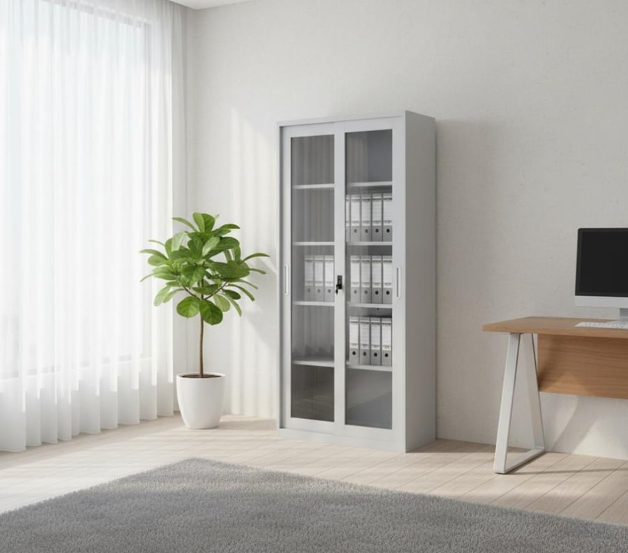 دولاب مكتبي حديدي GREY