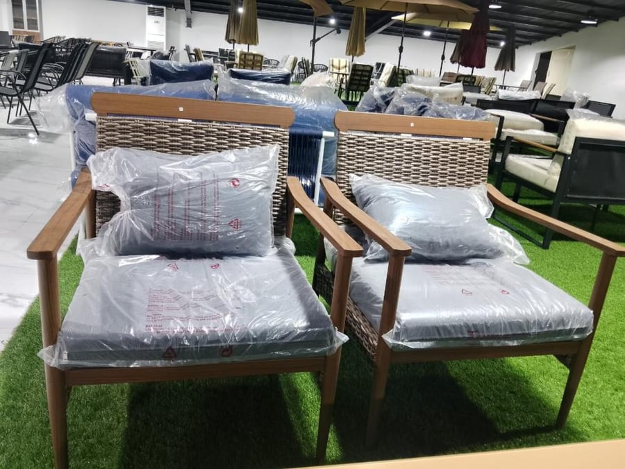 Aluminum sofa set for 7 persons modern